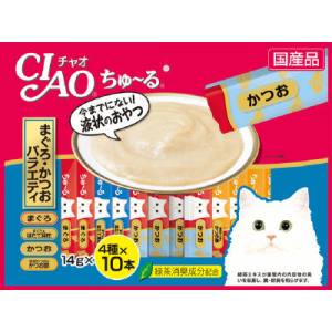 いなばペットフード いなば チャオ ちゅ～る まぐろ かつおバラエティ 40本 CIAO