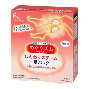 花王 Kao 花王 めぐりズム じんわりスチーム 足パック 無香料 6枚