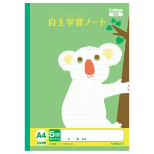 日本ノート 日本ノート LPA96 カレッジアニマル学習帳 自主学習ノート A4 5mm方眼