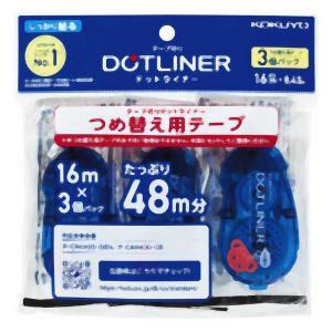 コクヨ KOKUYO コクヨ テープのり ドットライナー 詰替え しっかり貼るタイプ 3個 タ-D400-08×3