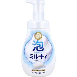 牛乳石鹸 牛乳石鹸 泡で出てくる ミルキィ ボディソープ やさしいせっけんの香り ポンプ付 550mL