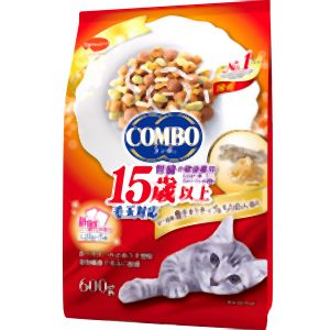 日本ペットフード コンボ キャット 毛玉対応 15歳以上 かつお味 焼きタラチップ ちりめん添え 600g 日本ペットフード