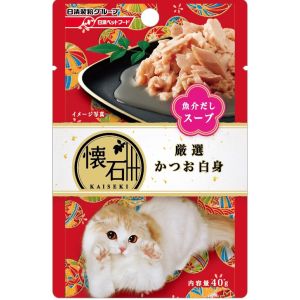 日清ペットフード 日清 懐石レトルト 厳選かつお白身 魚介だしスープ 40g 猫 キャットフード ウェット