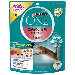 ネスレ日本 Nestle ネスレ ピュリナワンキャット 室内飼い猫用 インドアキャット 1歳以上 サーモン ツナ 150g
