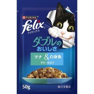 ネスレ日本 Nestle ネスレ ピュリナフィリックス パウチ ダブルのおいしさ ツナ&白身魚 50g 12576341