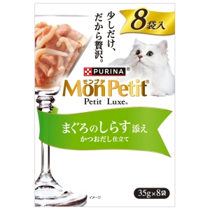 ネスレ日本 Nestle ネスレ モンプチ プチリュクスパウチ まぐろのしらす添え 35g×8袋