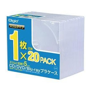 ナカバヤシ Nakabayashi ナカバヤシ CD-084-20 CD DVDプラケース スリム20パック