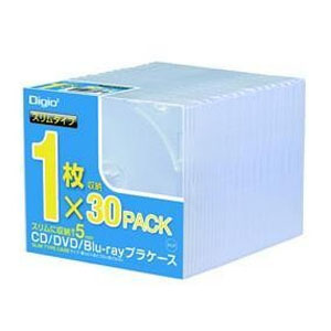 ナカバヤシ Nakabayashi ナカバヤシ CD-084-30 CD DVDプラケース スリム30パック