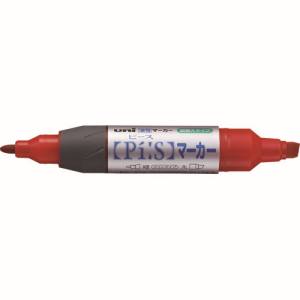 三菱鉛筆 uni 三菱鉛筆 PA152TR.15 油性ツインマーカー細字丸芯太字角芯 赤
