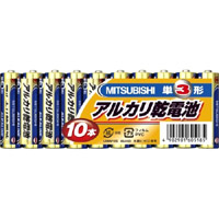 三菱電機 MITUBISHI 三菱 アルカリ乾電池 単3形 10本パック LR6N/10S