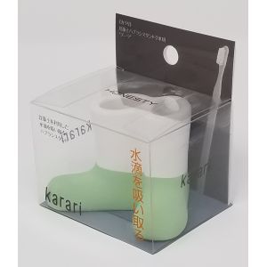 アネスティ アネスティ 珪藻土 Karari 歯ブラシ スタンド 2本用 グリーン HO-1900