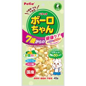 ペティオ Petio ペティオ 体にうれしい ボーロちゃん 7歳から野菜 45g