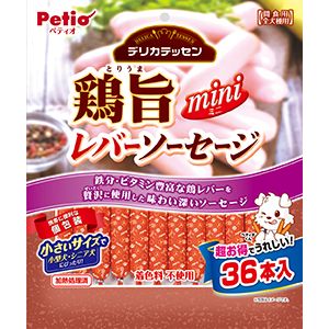 ペティオ Petio ペティオ デリカテッセン 鶏旨 ミニ レバーソーセージ 36本入