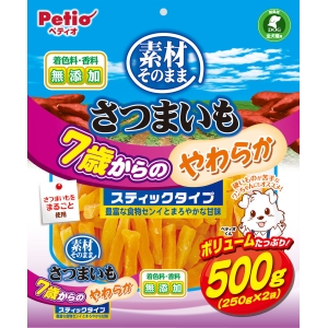 ペティオ Petio ペティオ 素材そのまま さつまいも 7歳からのやわらかスティックタイプ 500g