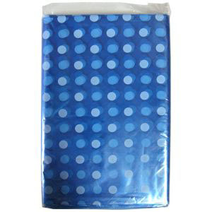 大和物産 水玉ポリ風呂敷ブルー70×70 10P