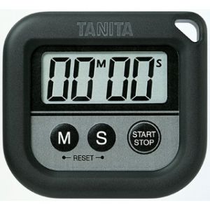 タニタ TANITA タニタ 1-6417-12 TD-376N-BK 丸洗いタイマー100分計 ブラック TANITA