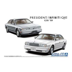 アオシマ アオシマ 64047 ザ☆モデルカー 89 1/24 ニッサン G50 プレジデントJS/インフィニティQ45 89