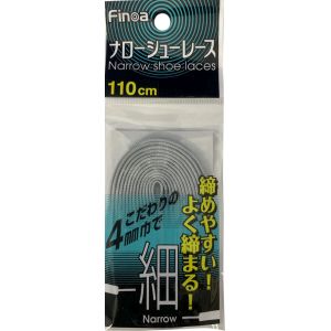 ムトー MUTOH ムトー 82259 フィノア ナローシューレース グレー 110cm Finoa