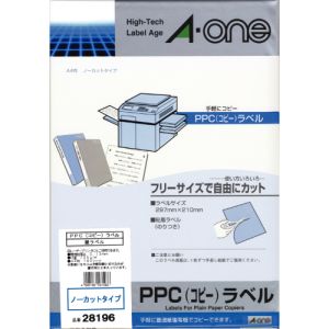 エーワン Aone エーワン 28196 PPCラベル A4ノーカット/100枚