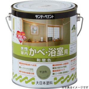 サンデーペイント サンデーペイント 水性室内かべ浴室和壁ウグイス1600ml