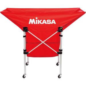 ミカサ MIKASA ミカサ 携帯用折り畳み式ボールカゴ 舟型 レッド