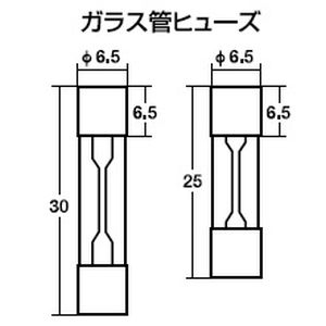 スタンレー電気 STANLEY スタンレー SAF-3010 ガラス管ヒューズ 10A 6