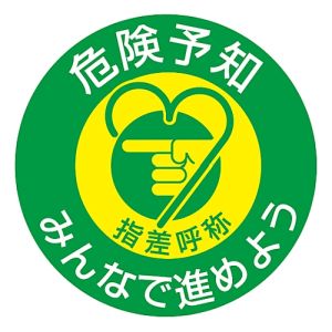 日本緑十字社 日本緑十字社 204007 ヘルメット用ステッカー 指差呼称 危険予知みんなで 指差G 50mm Φ 10枚組