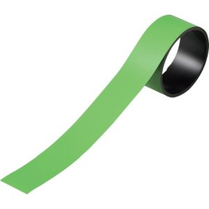 緑十字 緑十字 312052 テープ状カラーマグネット 緑 マグネ30G 30mm幅×1m×0.8mm 片面磁力