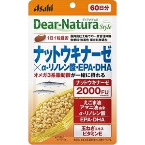 アサヒグループ食品 Asahi アサヒ ディアナチュラスタイル ナットウキナーゼ×α-リノレン酸 EPA DHA 60日分 60粒