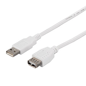 バッファロー BUFFALO USB2.0延長ケーブル (A to A) 1.5m ホワイト BSUAA215WH