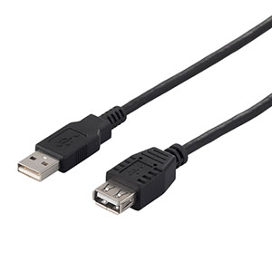 バッファロー BUFFALO USB2.0延長ケーブル (A to A) 1.5m ブラック BSUAA215BK