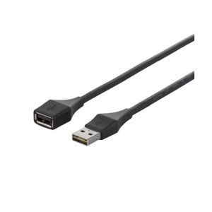 バッファロー BUFFALO どっちもUSBコネクター採用 USB2.0延長ケーブル(A to A) 1.5m ブラック BSUAADU215BKA