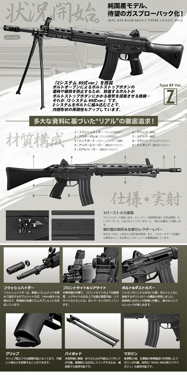 東京マルイ 東京マルイ 89式 5.56mm 小銃 固定銃床型 ガスブローバック