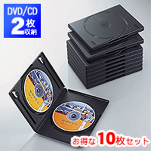 エレコム ELECOM エレコム CCD-DVD06BK DVDトールケース 両面収納 10枚パック ブラック