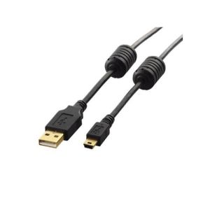 エレコム(ELECOM) USB2.0ケーブル/A-miniBタイプ/フェライトコア付/1.5m/ブラック U2C-MF15BK