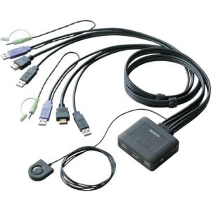 エレコム ELECOM エレコム ELECOM HDMI対応パソコン切替器 2台切替 KVM-HDHDU2