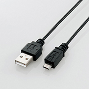 エレコム(ELECOM) USB2.0ケーブル/A-microBタイプ/スリム/1m/ブラック U2C-AMBX10BK