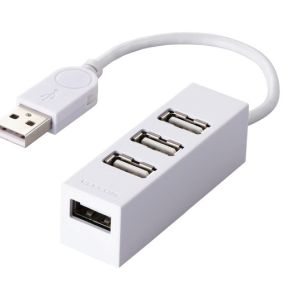エレコム ELECOM エレコム U2H-TZ426BWH 4ポート 機能主義USBハブ 短ケーブル ホワイト