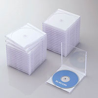エレコム　ELECOM CD/DVDプラケース/1枚収納/30パック/ホワイト CCD-JSCN30WH