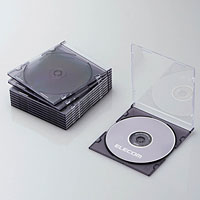 ELECOM エレコム エレコム CCD-JSCS10CBK CD DVDスリムプラケース 1枚収納 10パック クリアブラック