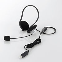 エレコム ELECOM エレコム HS-NB05USV USBヘッドセット マイクロフォン 両耳ネックバンド 1.8m