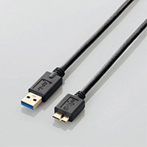 エレコム(ELECOM) USB3.0ケーブル/A-microBタイプ/スタンダード/1.5m/ブラック USB3-AMB15BK
