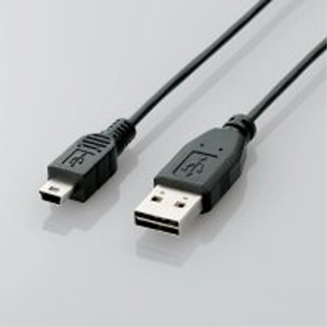 エレコム(ELECOM) USB2.0ケーブル/リバーシブルコネクタ/A-miniBタイプ/ノーマル/0.2m/ブラック U2C-DMB02BK