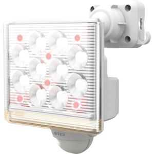 ライテックス ライテックス LED-AC1015 12W1灯 フリーアーム式 LEDセンサーライト リモコン付