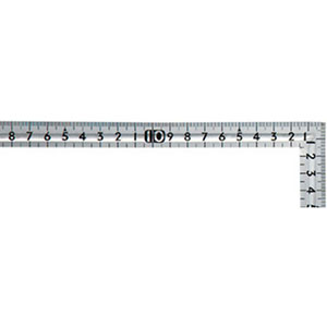 シンワ測定 SHINWA シンワ測定 12017 曲尺小型 溝付 ステン30×15cm 裏面角目