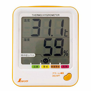 シンワ測定 SHINWA シンワ測定 73055 デジタル温湿度計 D-1 熱中症注意 シトラスオレンジ
