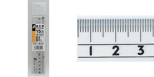  シンワ測定 SHINWA シンワ測定 77041 直定規 アクリル製 15cm