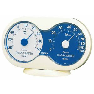 エンペックス EMPEX エンペックス TM-2786 温度 湿度計 アキュート 温度 湿度計 卓上用 オフホワイト×ブルー