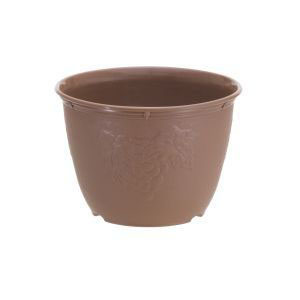山田化学 植木鉢 ビオラデコ 8号 チョコブラウン ( プラスチック製 プランター )