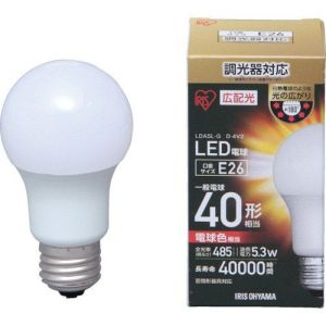 アイリスオーヤマ IRIS LED電球 調光 E26 広配光 40形相当 電球色 LDA5L-G/D-4V2